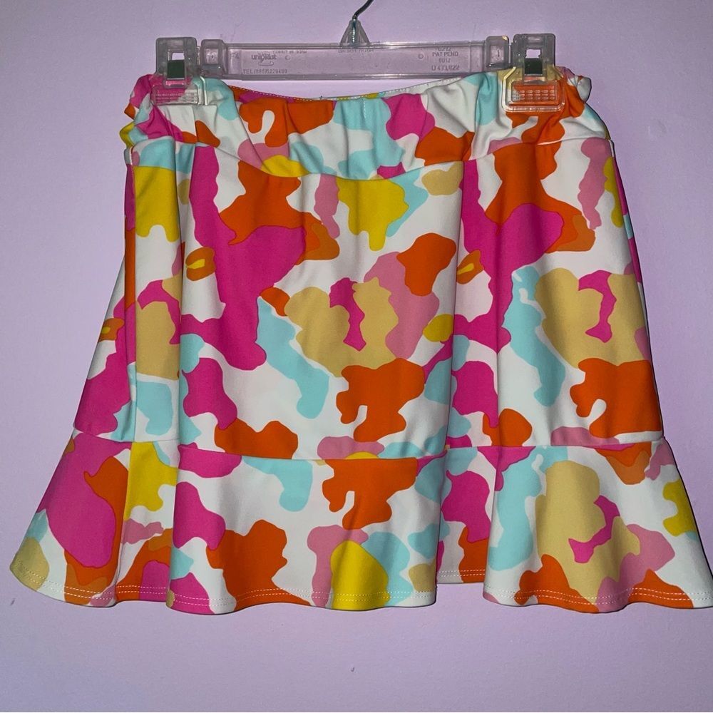 Jude Connally Littles Size XL Tennis Skirt Skort with Shorts Party Camo